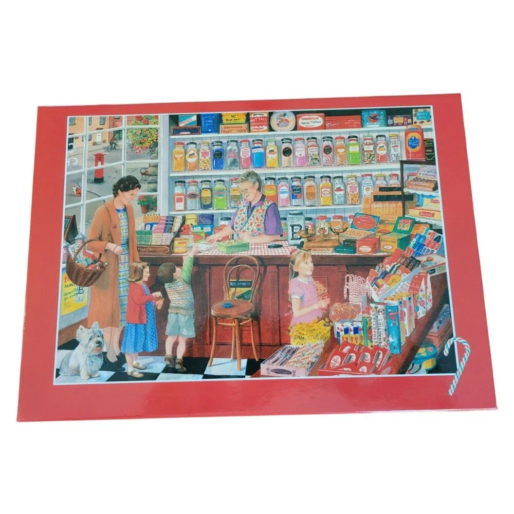 Puzzle EZ Sweet Shop 1000 Piece Jigsaw Puzzle Candy Store Scene Nostalgia EUC